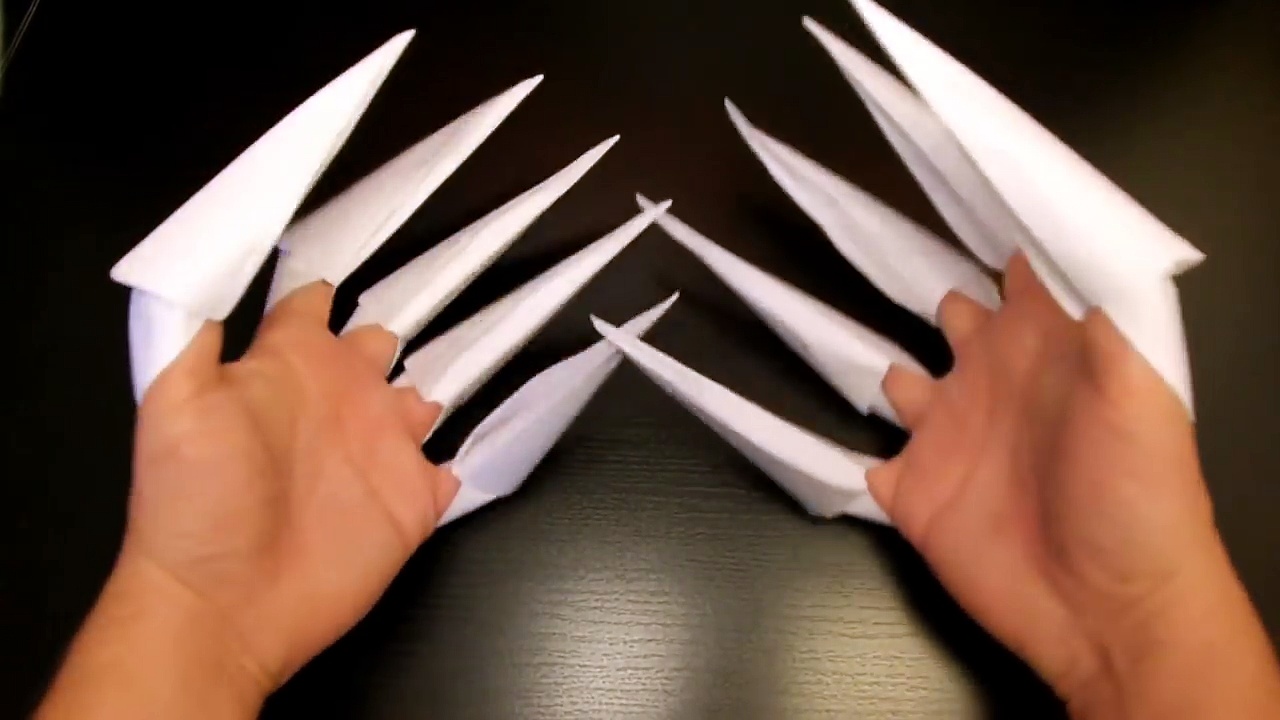 Como hacer garras de papel