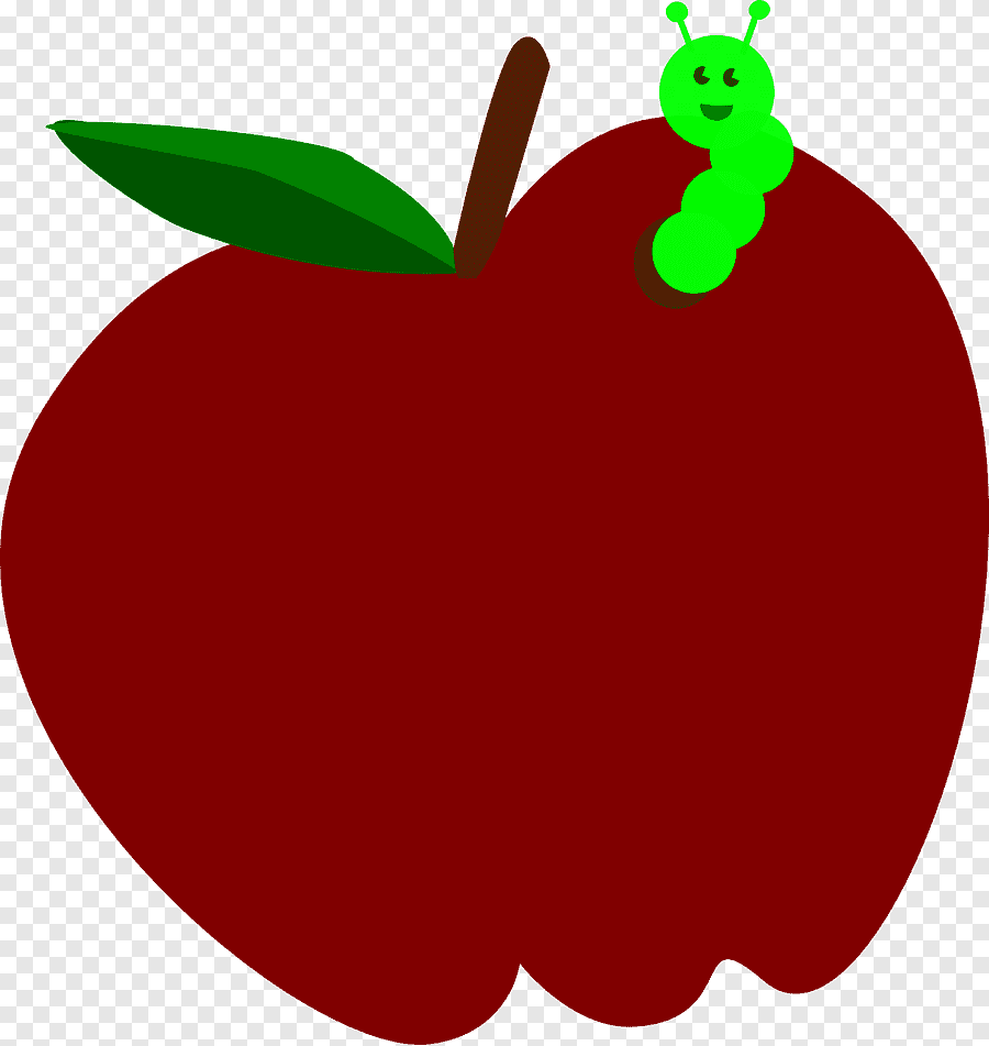 Аппликация яблоко с червячком