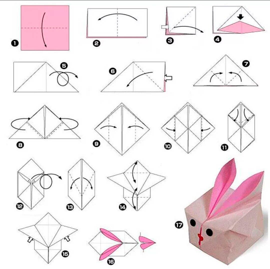 Оригами из бумаги для детей схемы пошагово