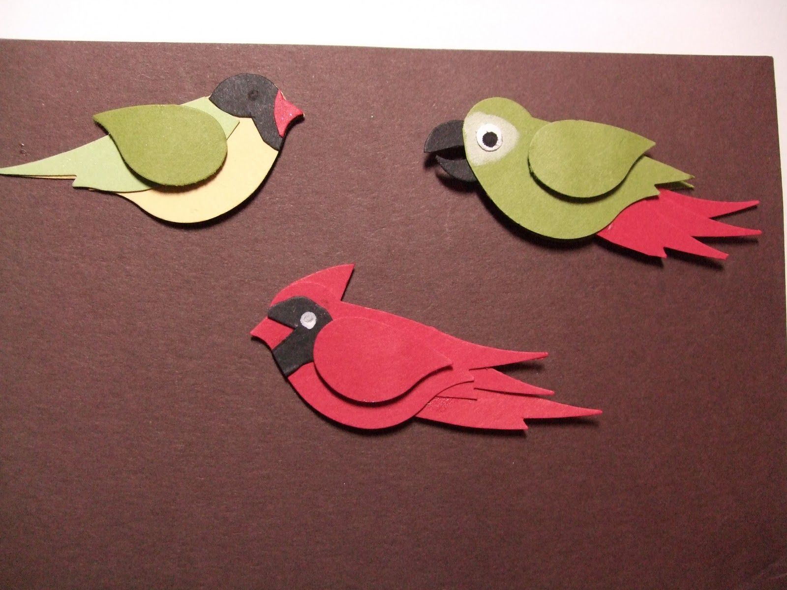 Птички из цветной бумаги своими руками