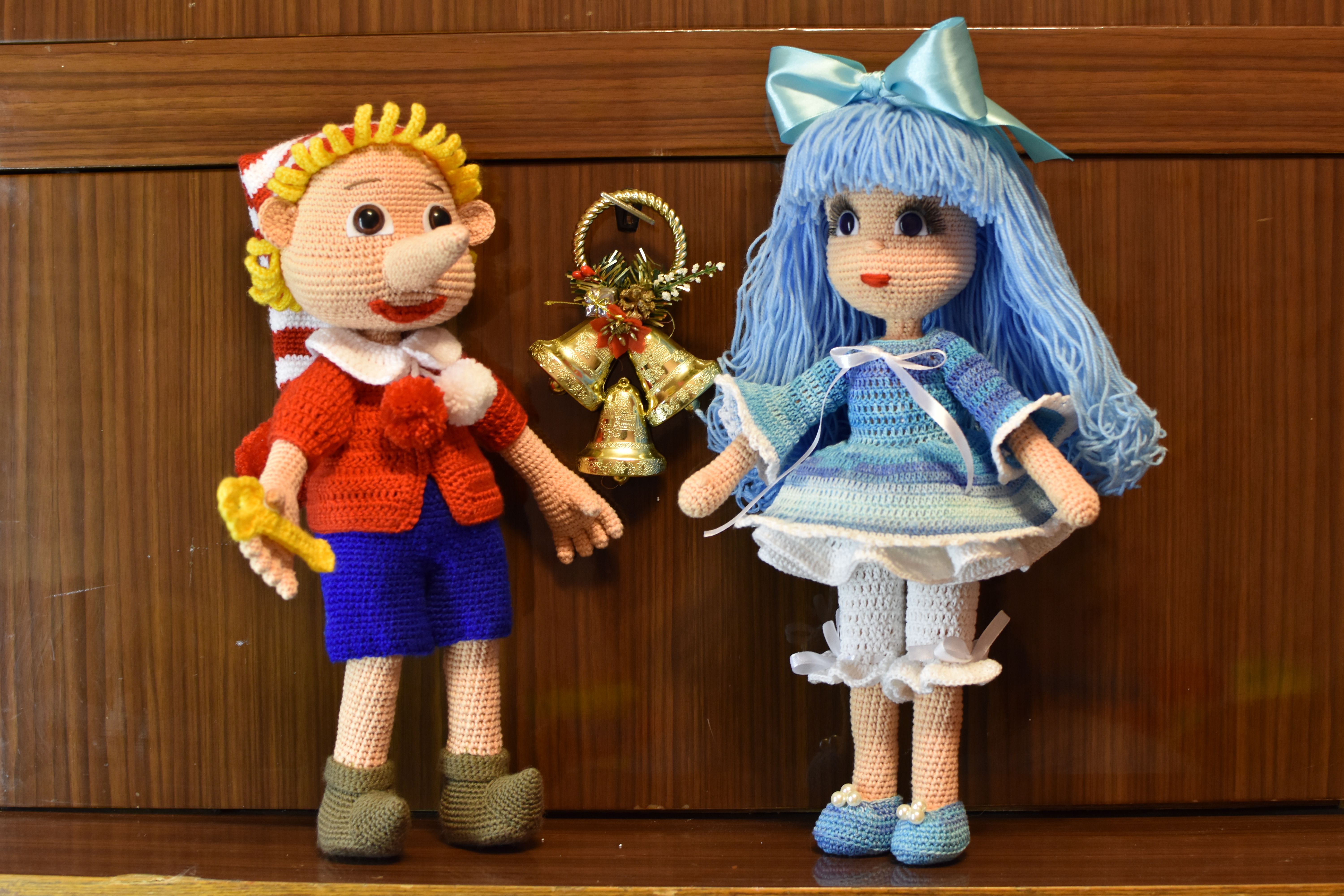 Куклы Буратино и Мальвина
