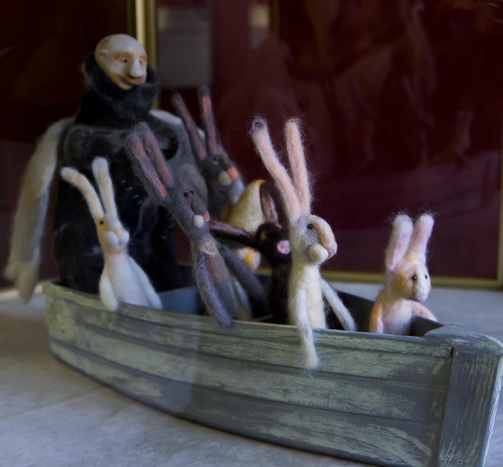 Кукольная экспозиция дед Мазай и зайцы