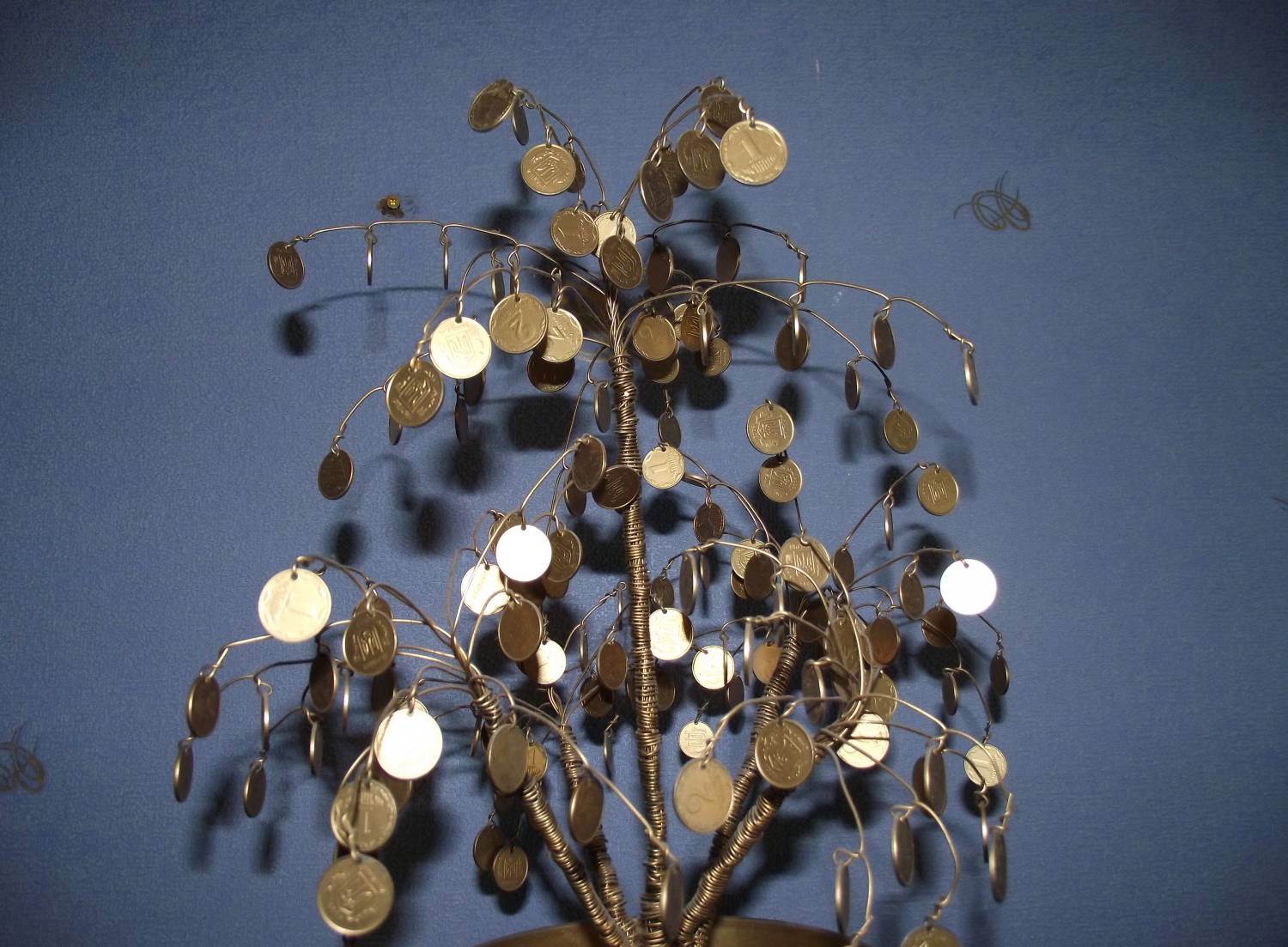 Денежное дерево из монет своими руками с фото