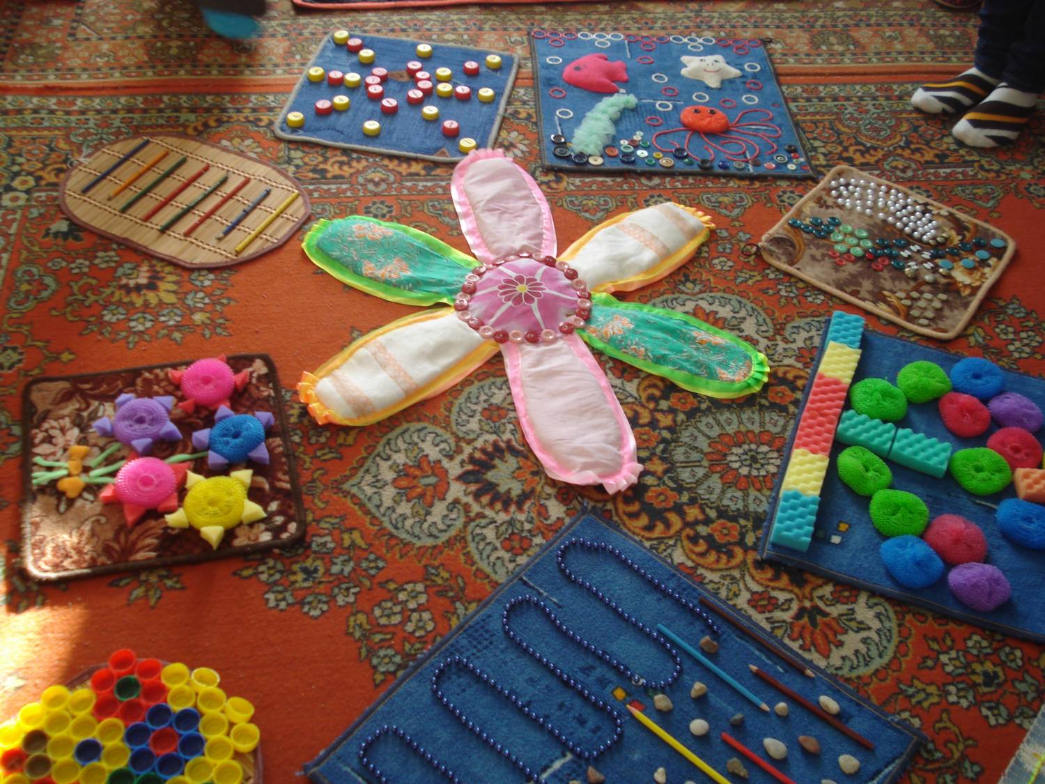Массажные коврики для детей своими руками в детском саду