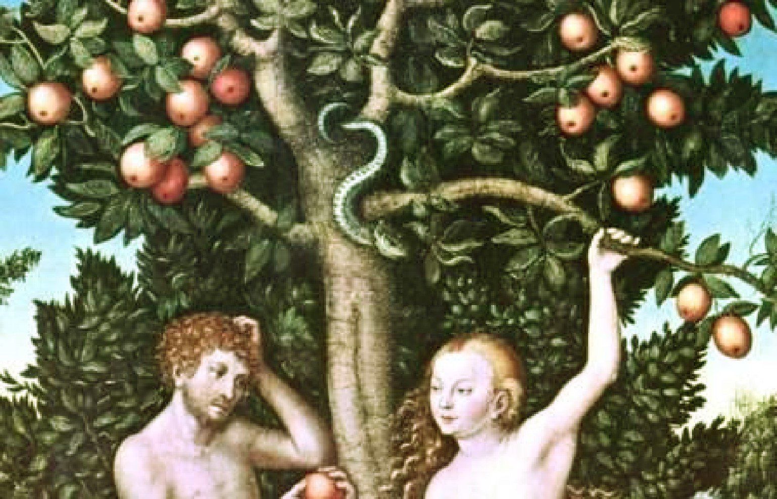 Адам ева змей искуситель яблоко
