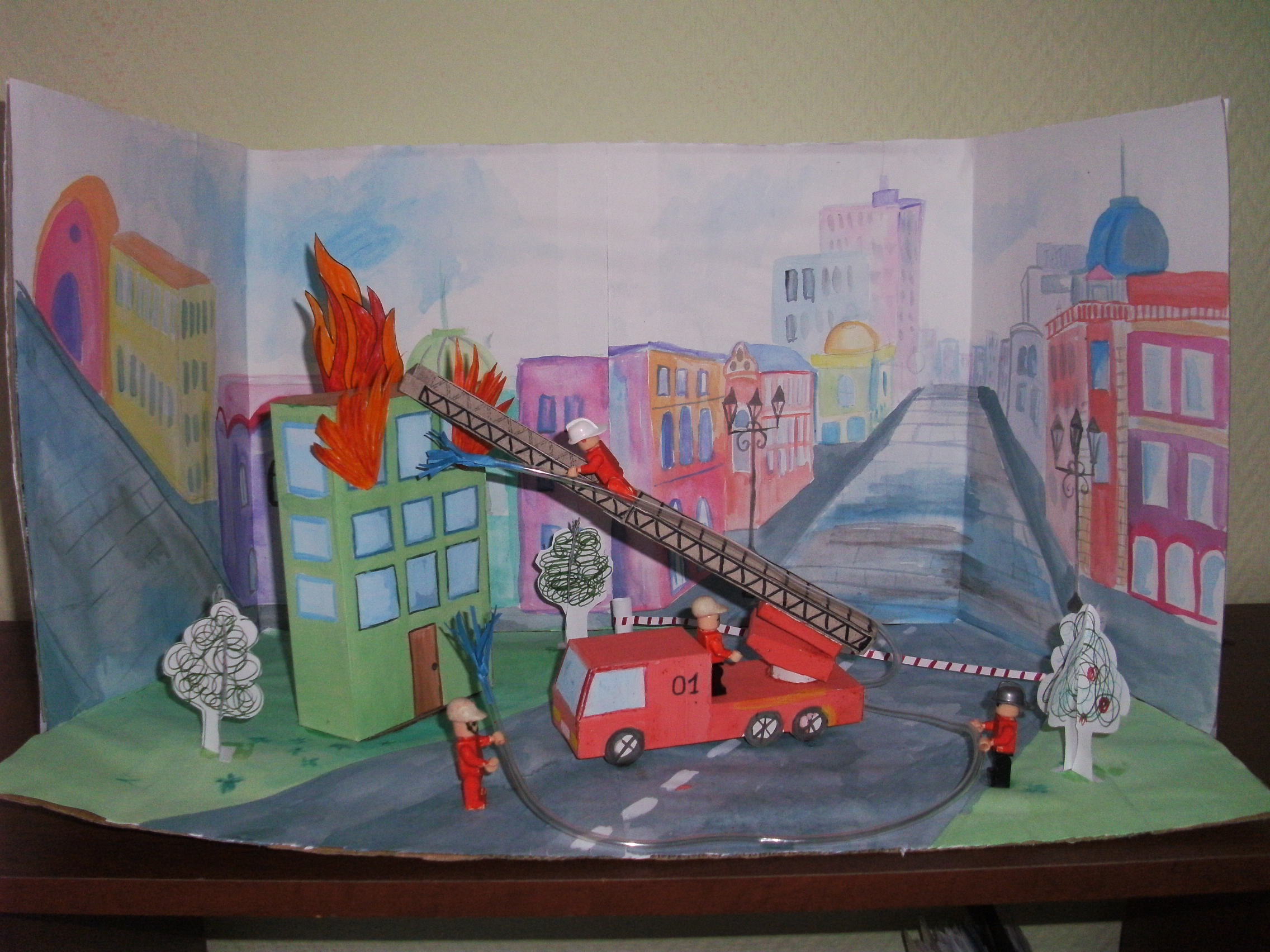 Коллаж по пожарной безопасности в детском саду
