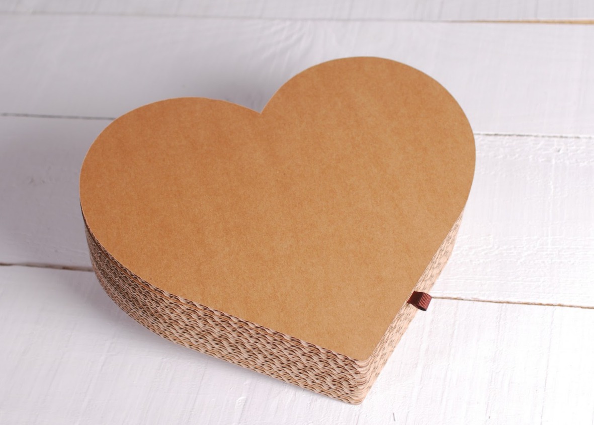 Коробочка сердце из картона