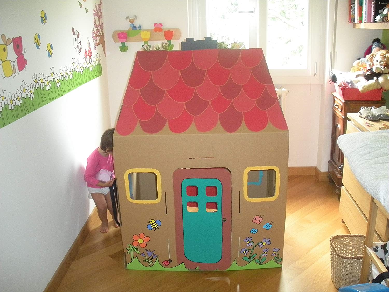 Домик из коробки для детей в садик