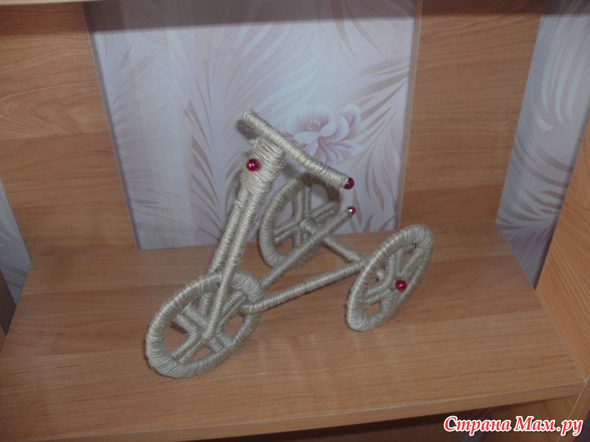 Детская поделка велосипед