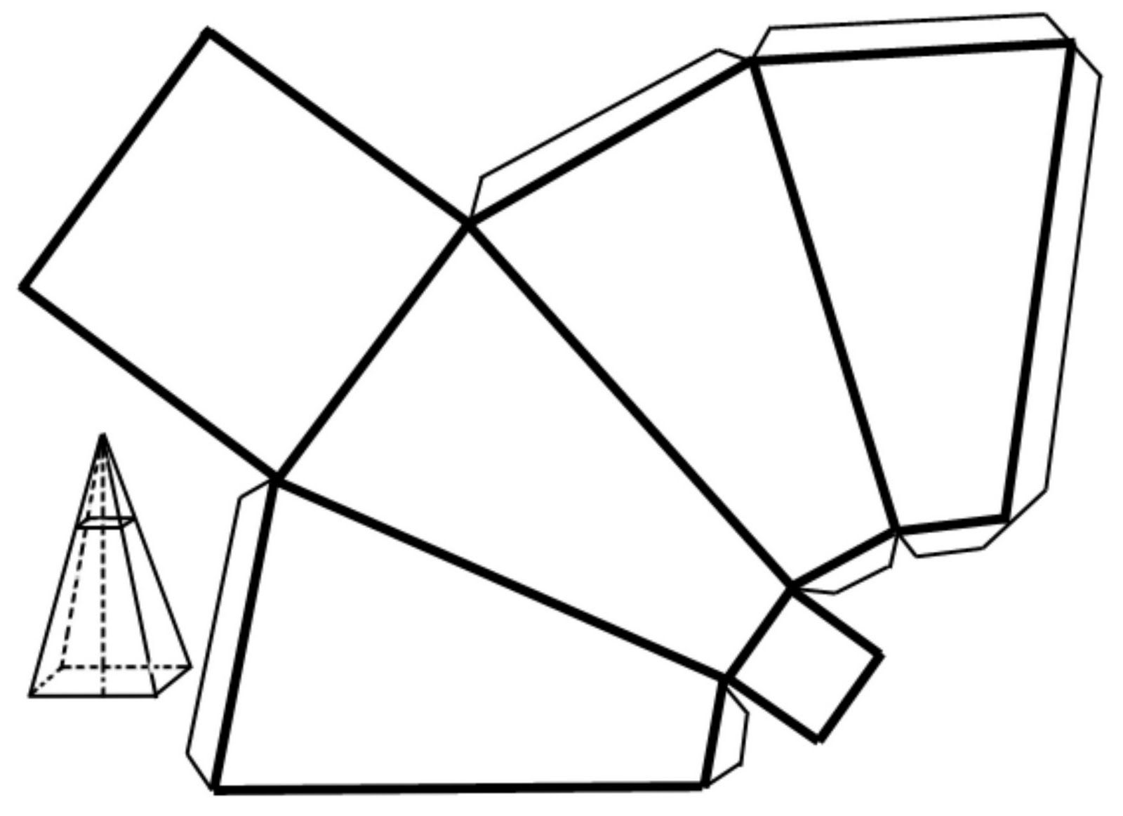 Развертка правильной четырехугольной пирамиды