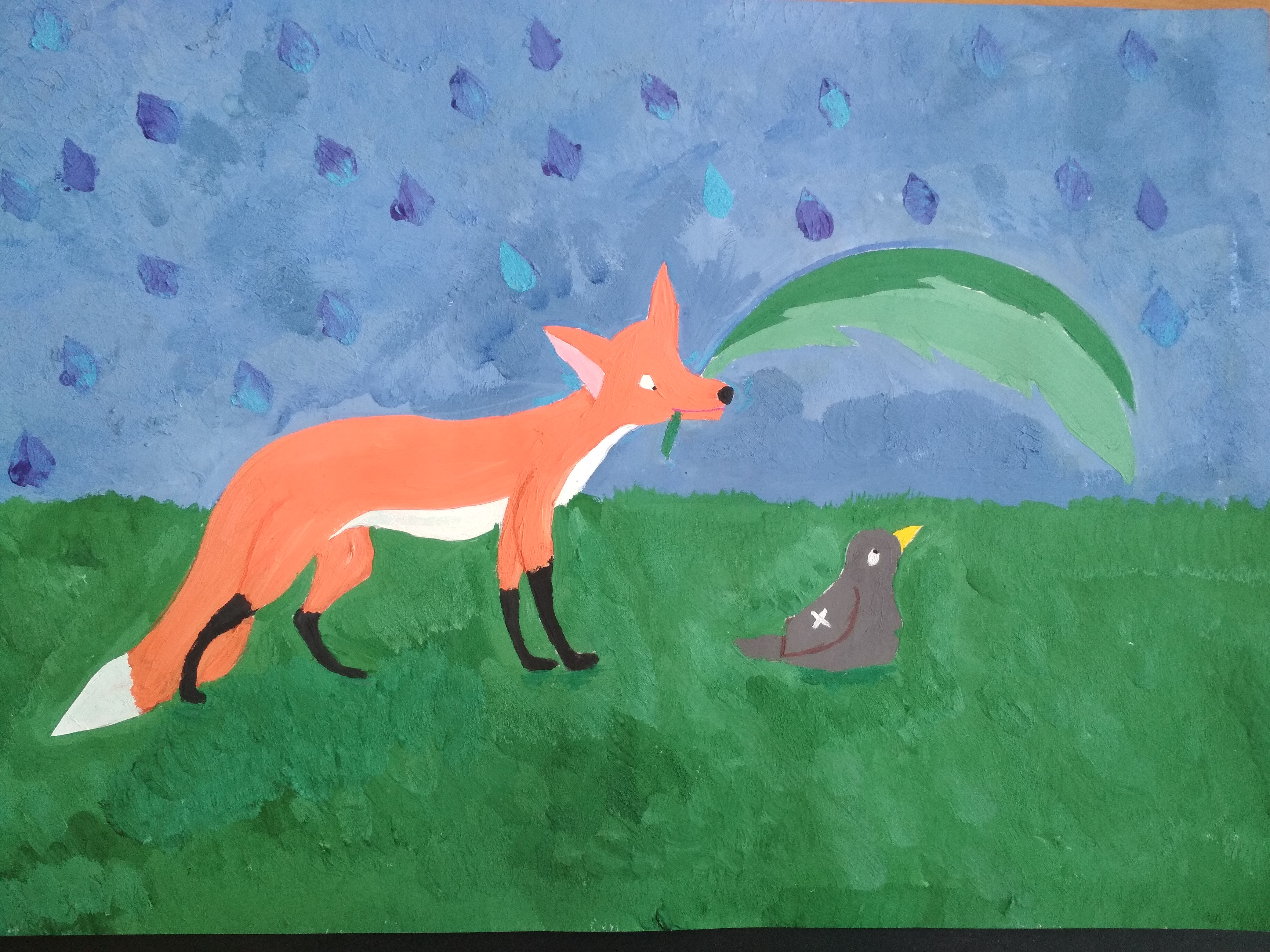 Рисунок лисы для детей