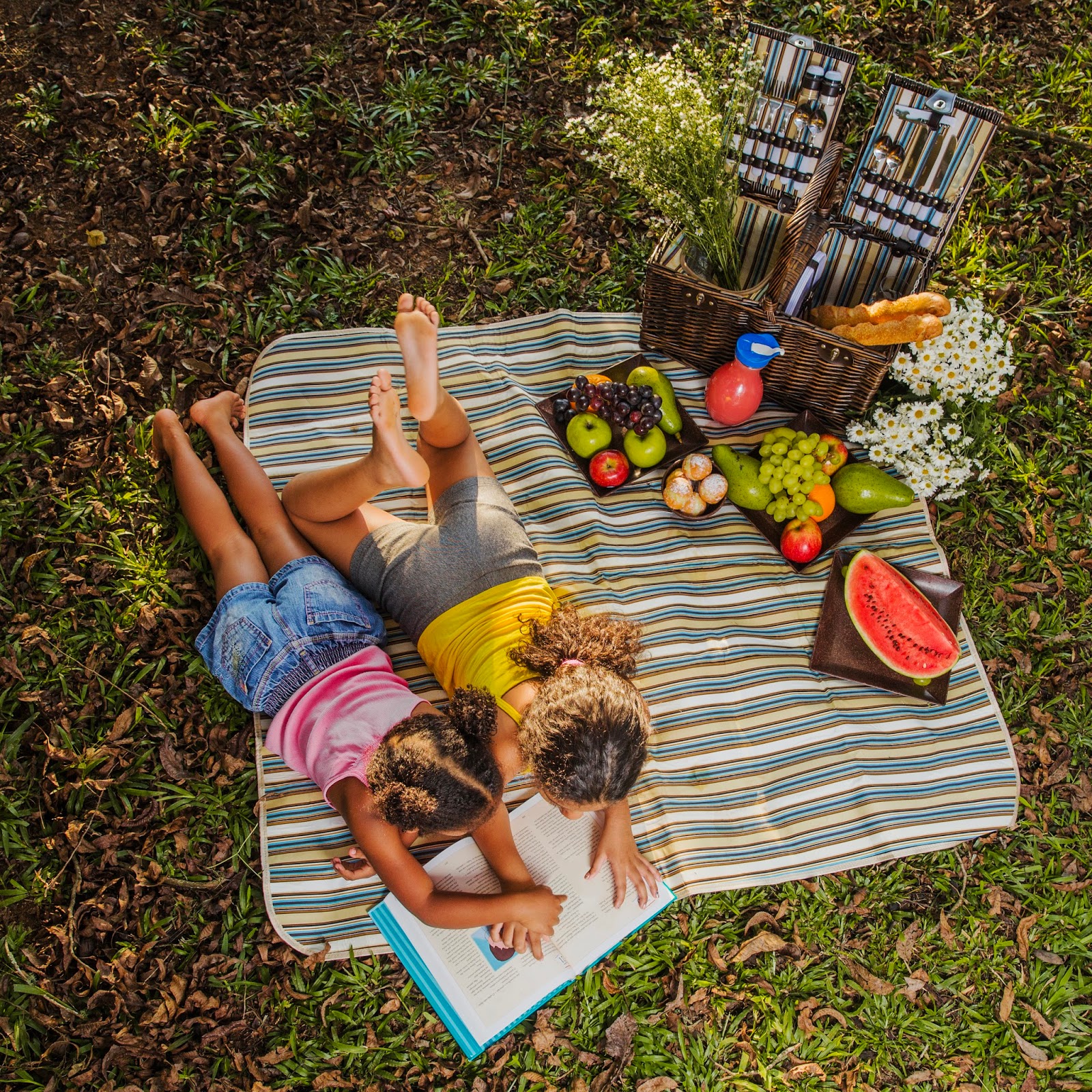 Детская фотосессия пикник на природе