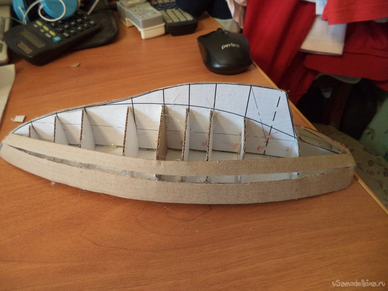 Модель корабля из папье маше