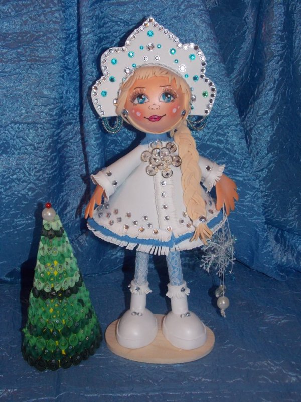 Куклы из фоамирана Снегурочка