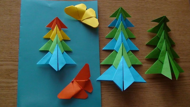 Схема оригами дед Мороз из бумаги для детей