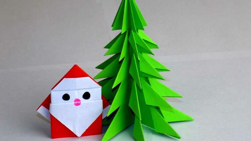 Оригами для детей к новому году