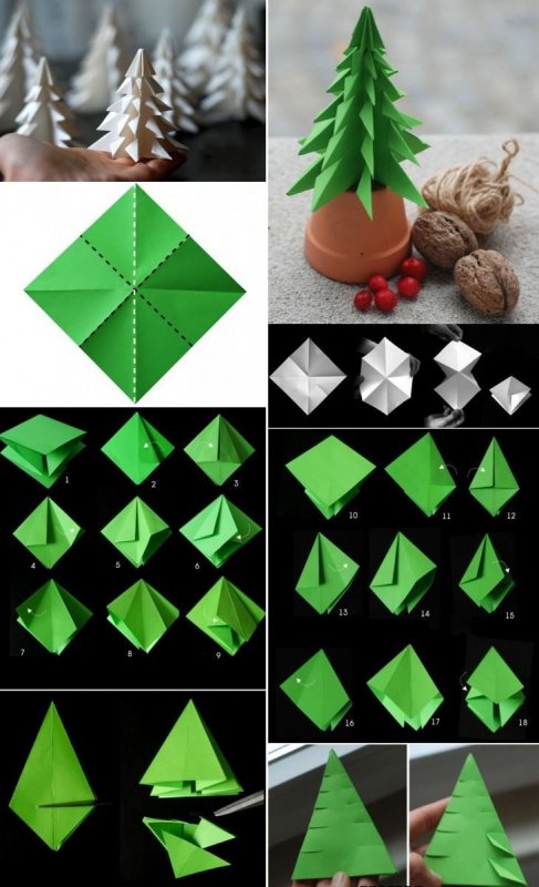 Венок в технике оригами