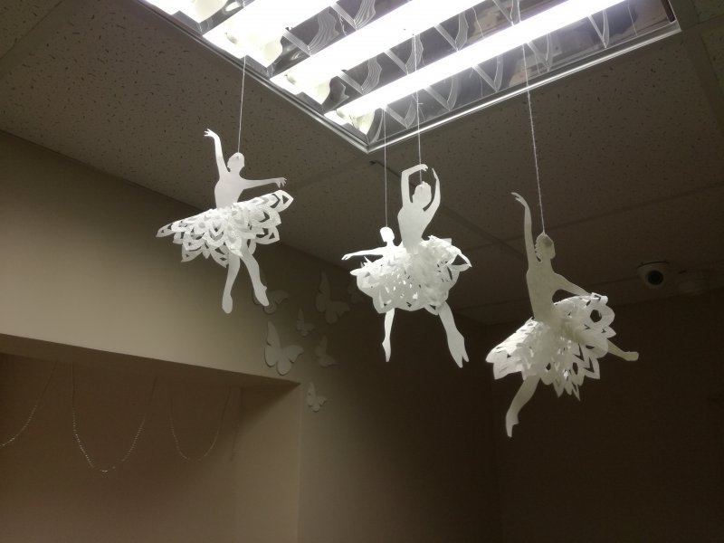 Снеговики для украшения группы на потолок