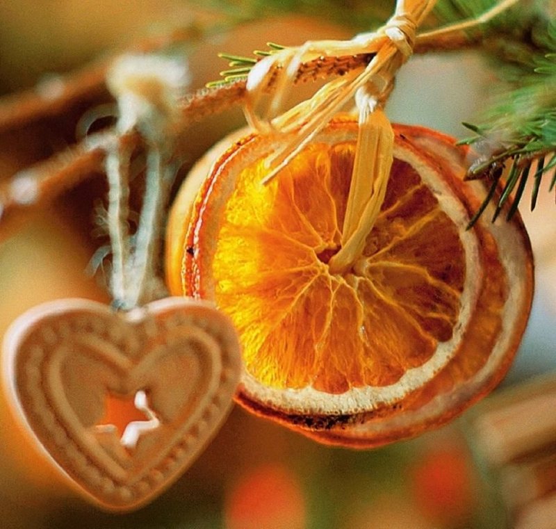 Сушеные апельсины для декора