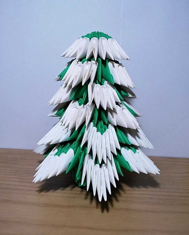 Снежинка из бумаги оригами из модулей