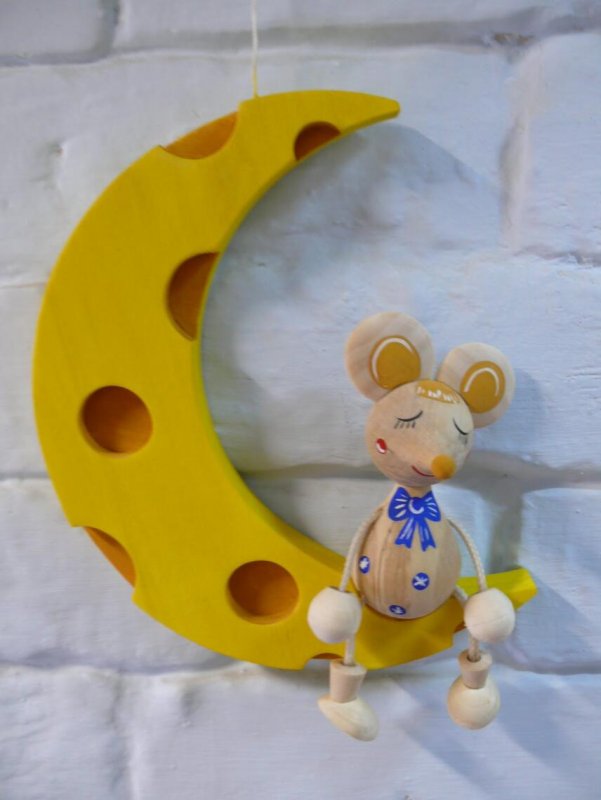 Светильник мишка с луной