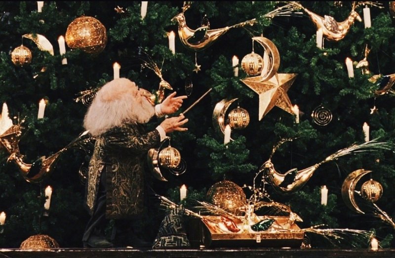Гарри Поттер Рождество в Хогвартсе иллюстрации