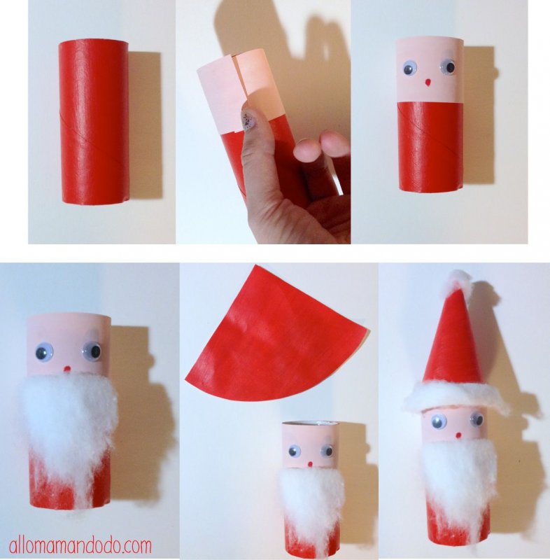Дед Мороз из рулона туалетной бумаги