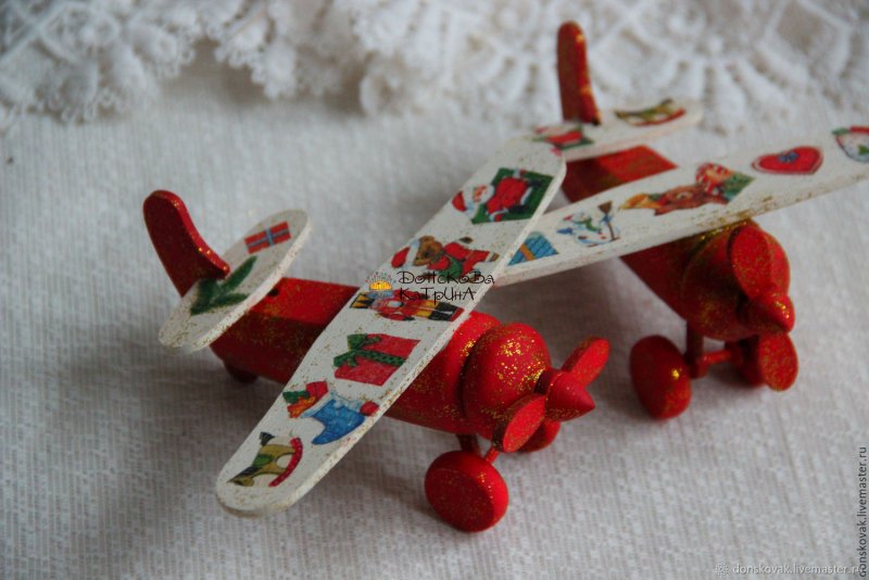 Ёлочная игрушка «самолет»