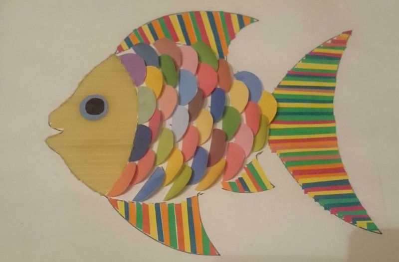 Поделка рыбка из цветной бумаги 2 класс