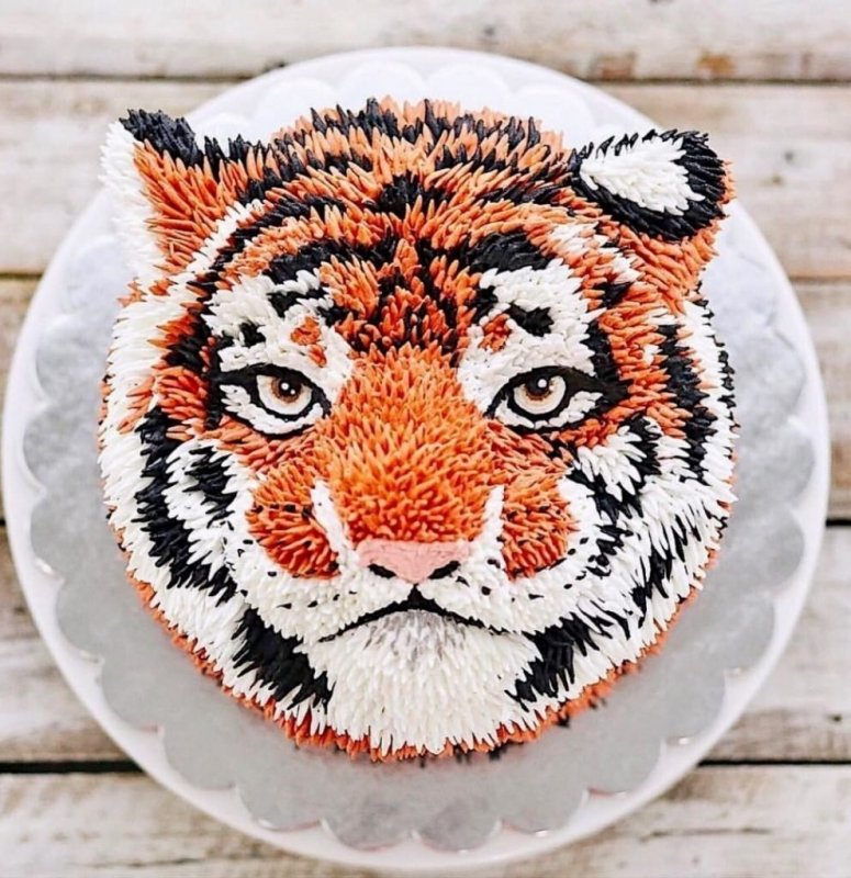 Торт с тигром и пантерой
