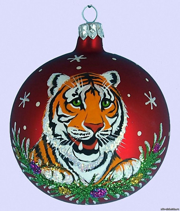 Новогодний шар с тигром