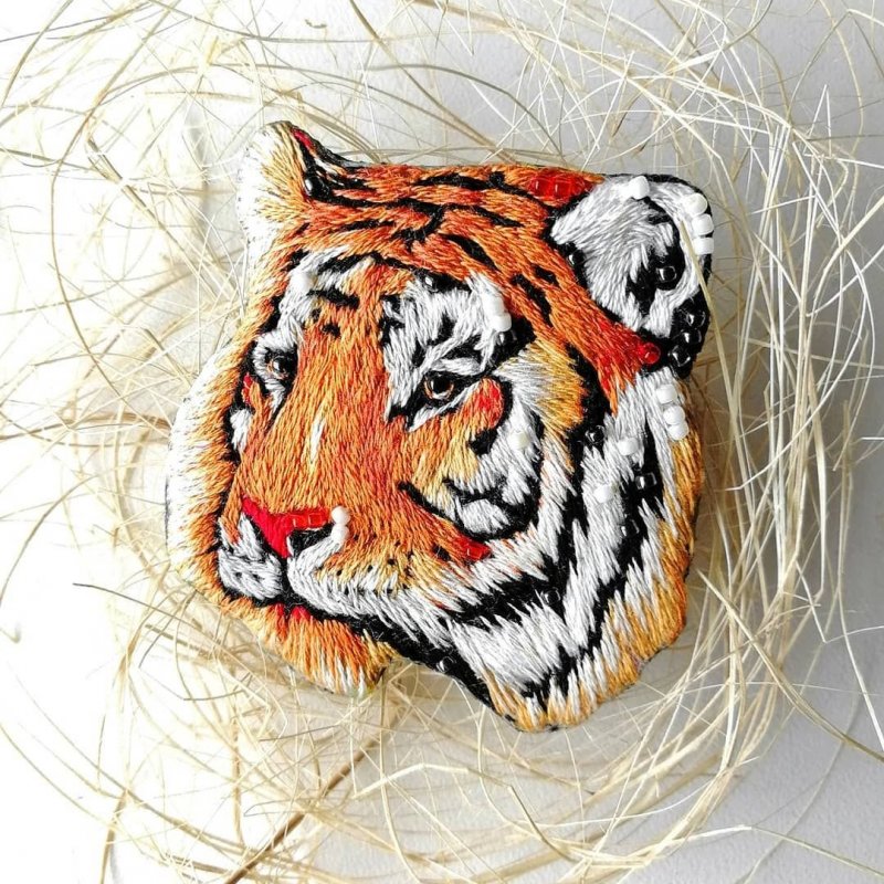 Тигр из полимерной глины