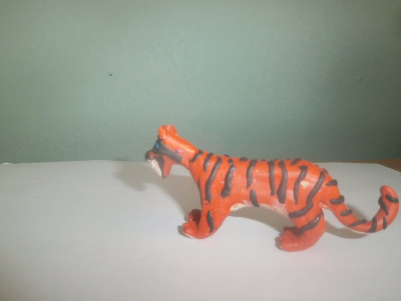 Тигр пластилин