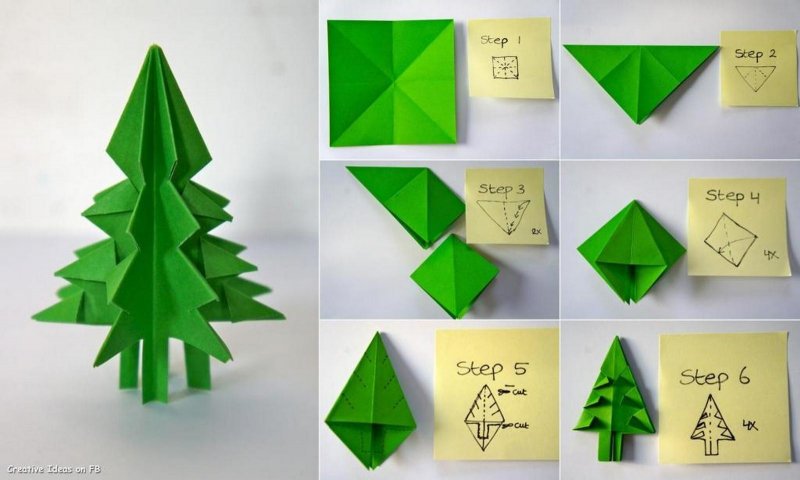 Поделки на новый год оригами
