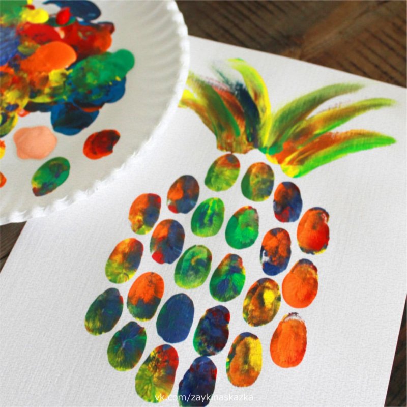 Рисование отпечатками фруктов и овощей