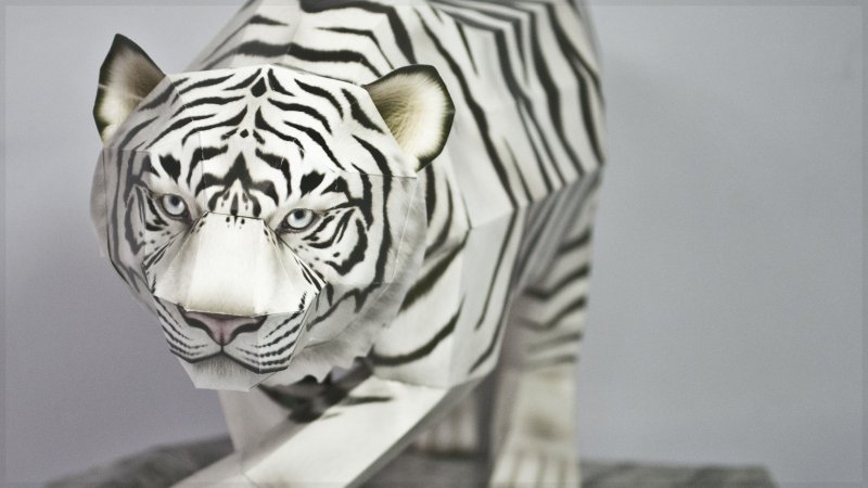 Паперкрафт голова тигра