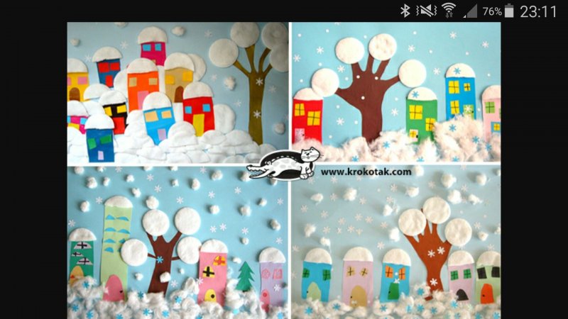 Творчество зима для детей