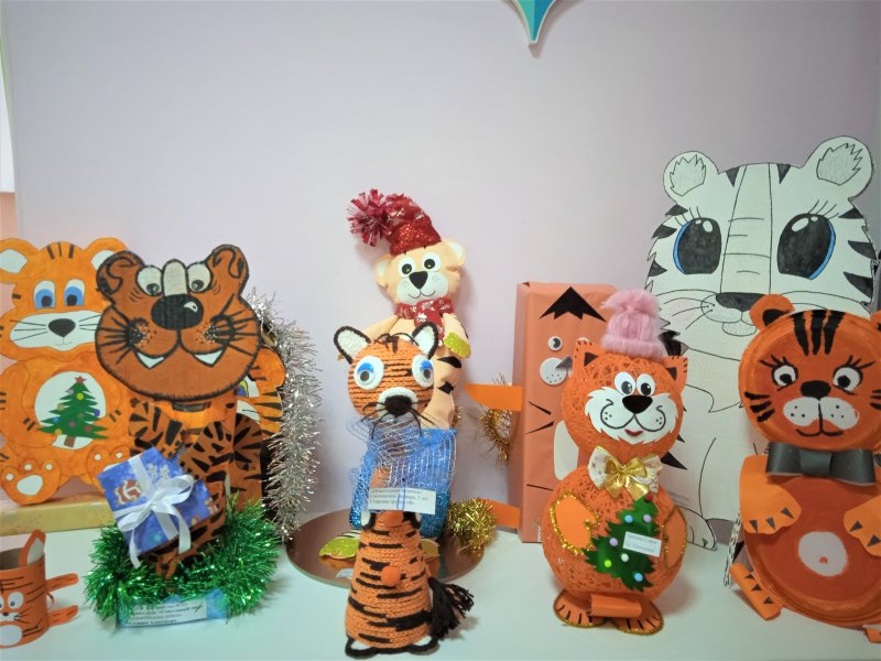 Поделка тигр в детский сад выставка