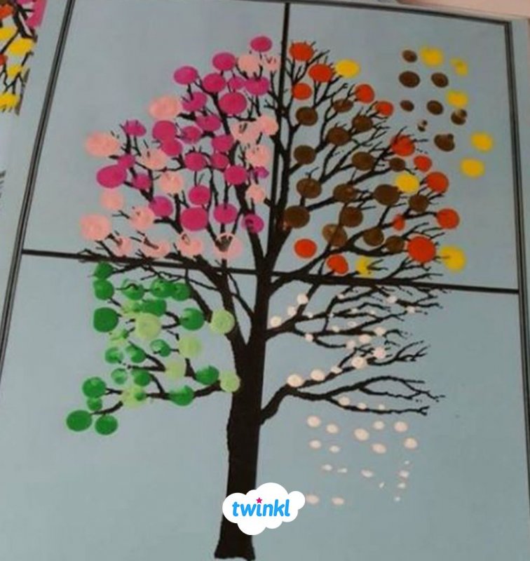 Дерево времена года в детский сад
