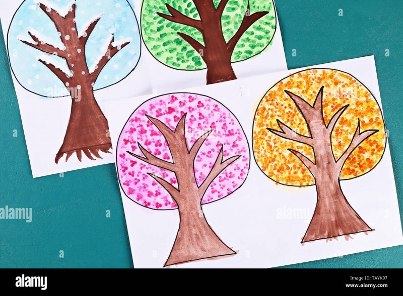 Искусство деревья в детском саду