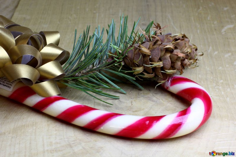 Рождественская конфета карамельная трость