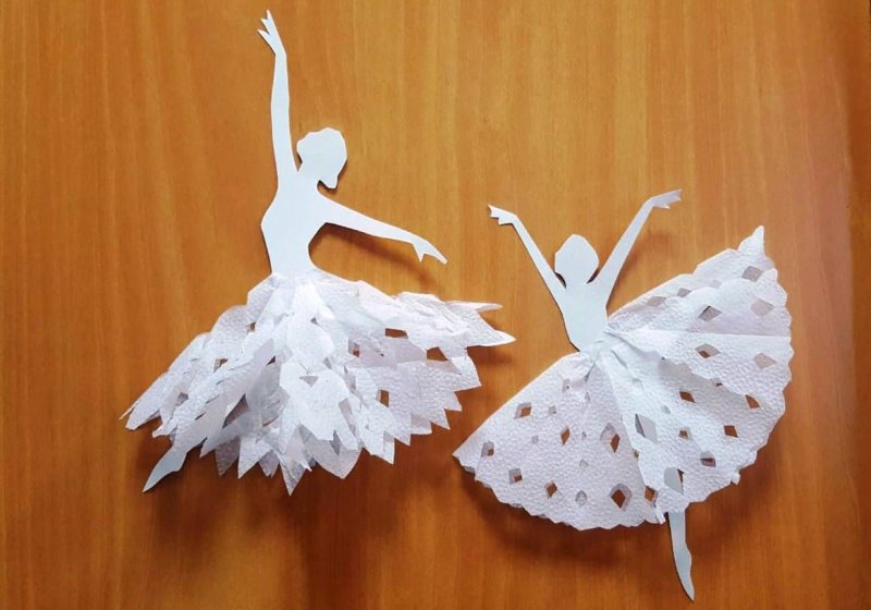 Бумажные балерины снежинки