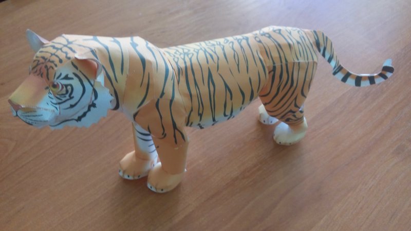 Амурский тигр пластилинография