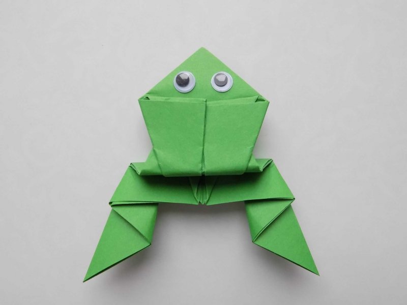 Бумажные лягушки простые поделки из бумаги (59 фото)