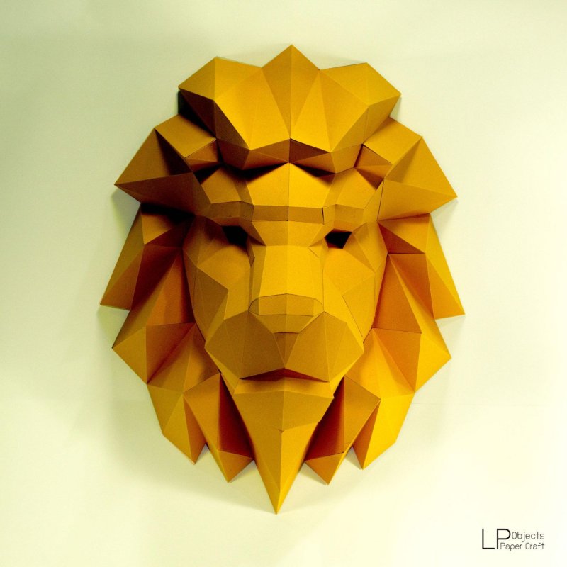 Полигональная фигура Лев