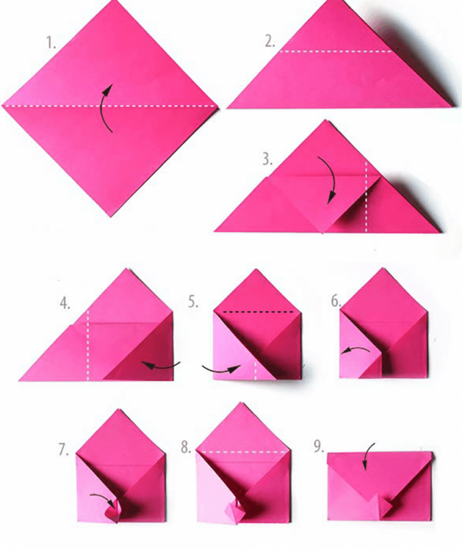 Конверт техника оригами