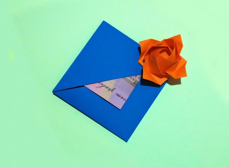 Конверт в технике оригами