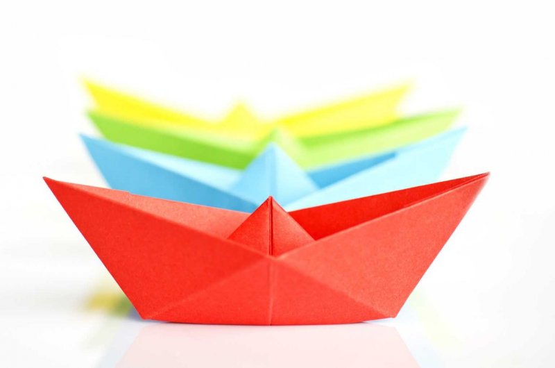 Оригами кораблик из бумаги для детей простой