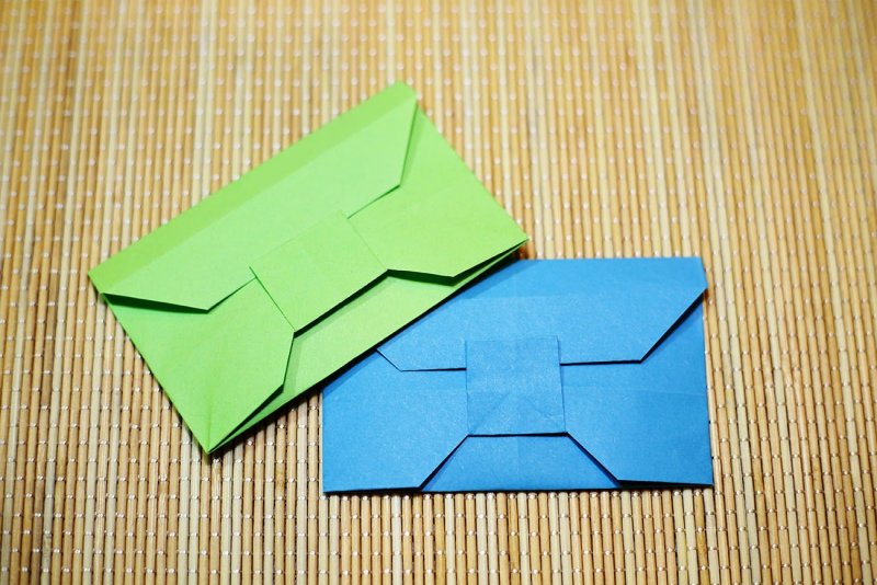 Конверт сердечко из бумаги оригами