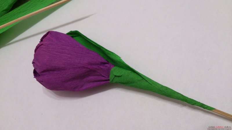 Цветок Крокус из бумаги